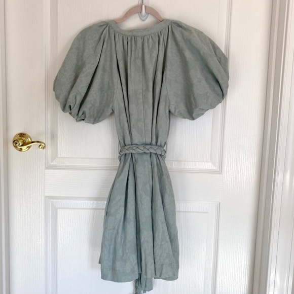 NWT Red Dress Boutique Sage Puff Sleee Dress - Picture 13 of 14